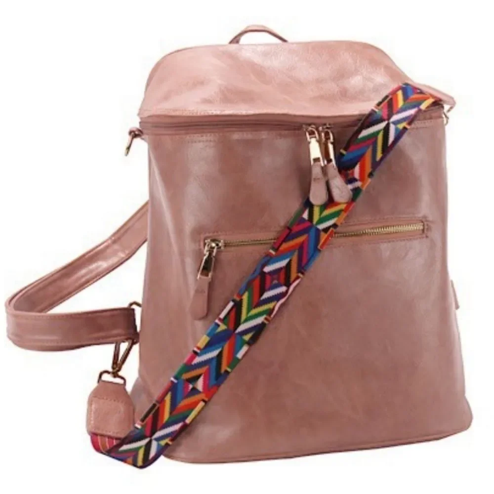 Milani Blush Backpack With Boho Strap - Picture 1 of 1